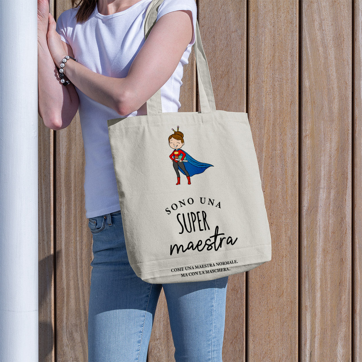 Super maestra - Borsa Mare - idea regalo maestra