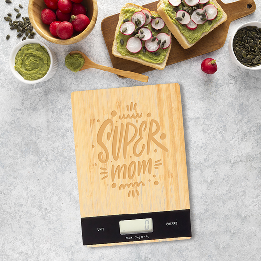 Super mom - Bilancia Da Cucina Digitale con incisione