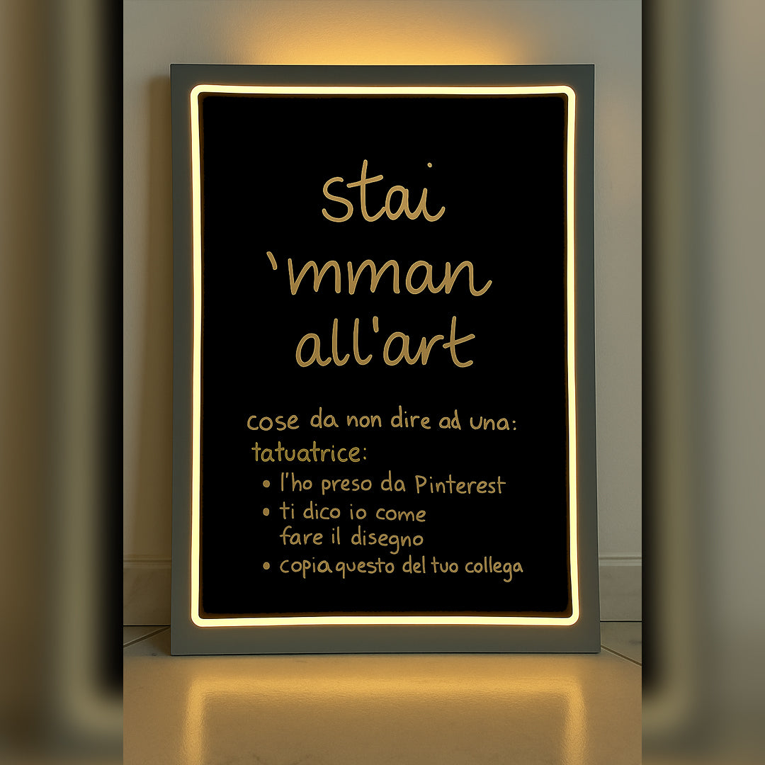 Tattoo - Quadretto con Neon Led