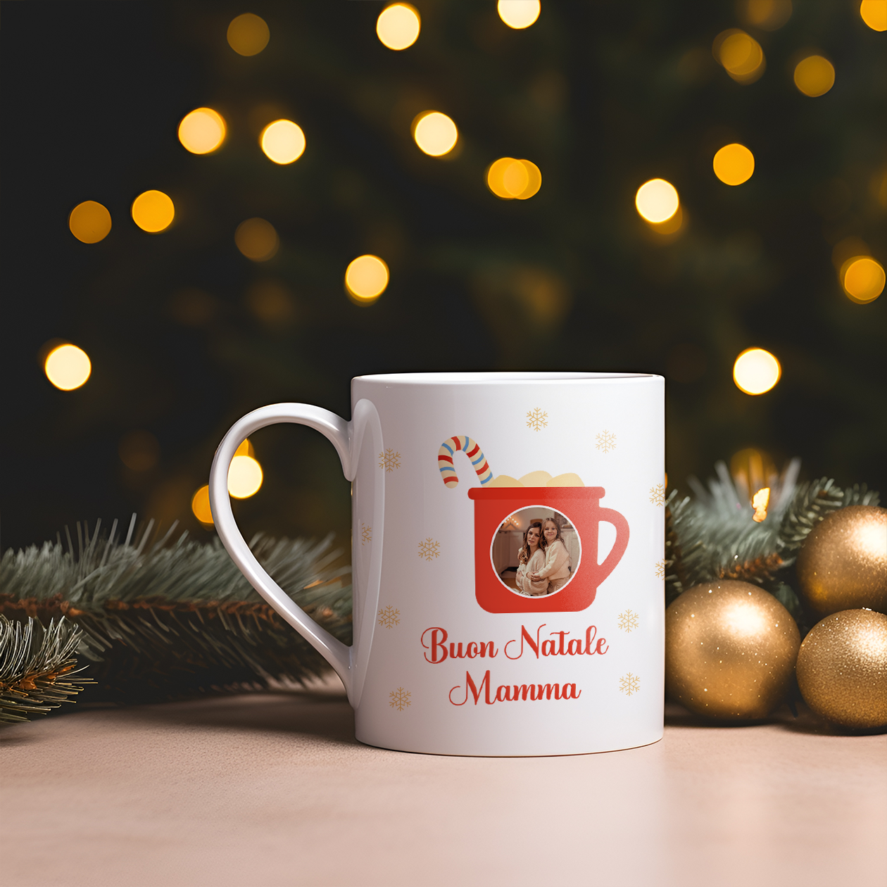 Sweet Christmas - Tazza mug - idea regalo Natale - personalizzata con nome foto