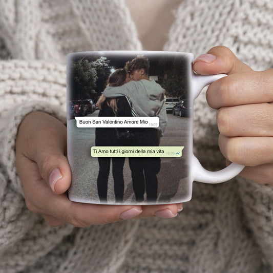Buon San Valentino amore mio - Tazza mug personalizzata con foto