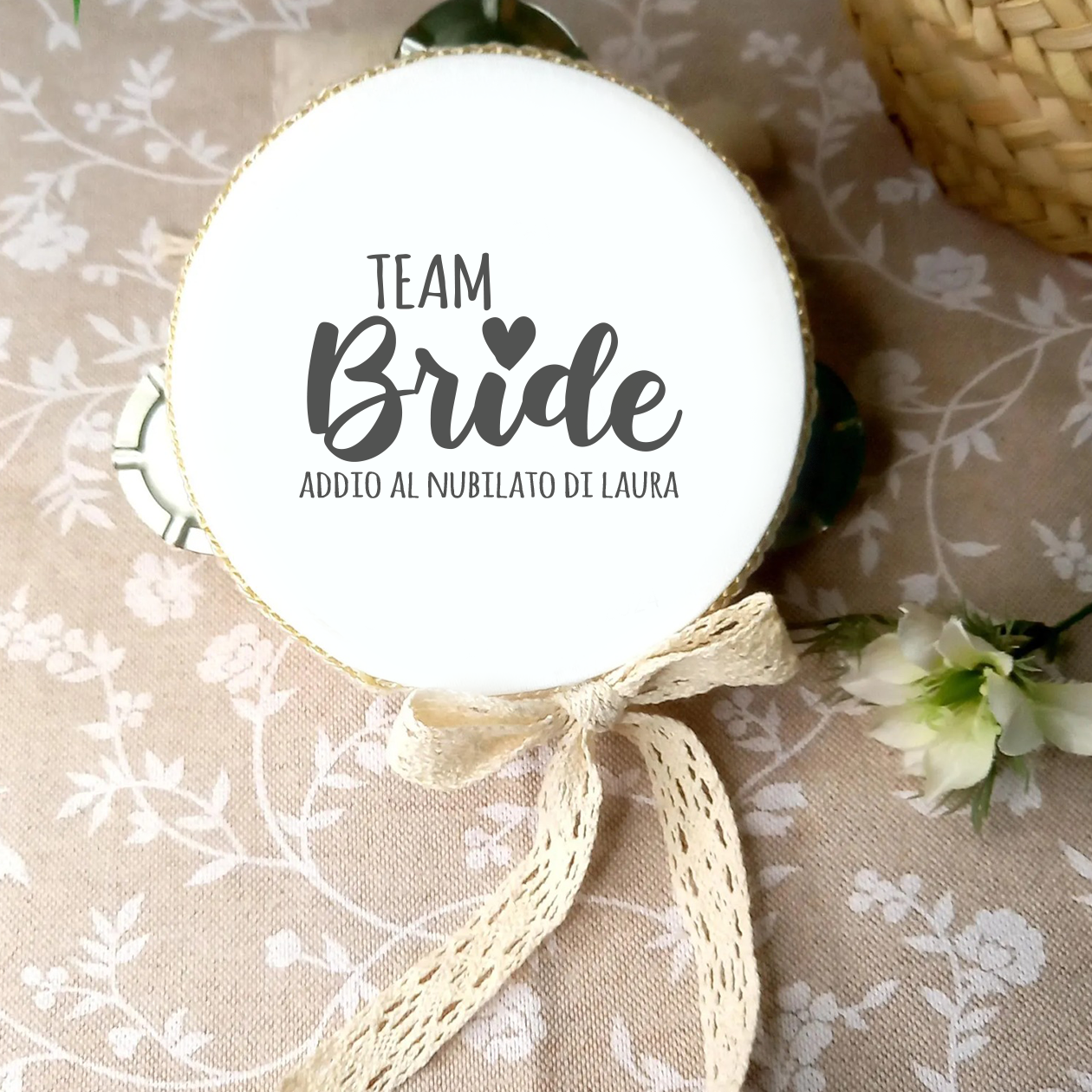 Bride to be & Team Bride - Set da 10 Tamburelli - personalizzati con nome