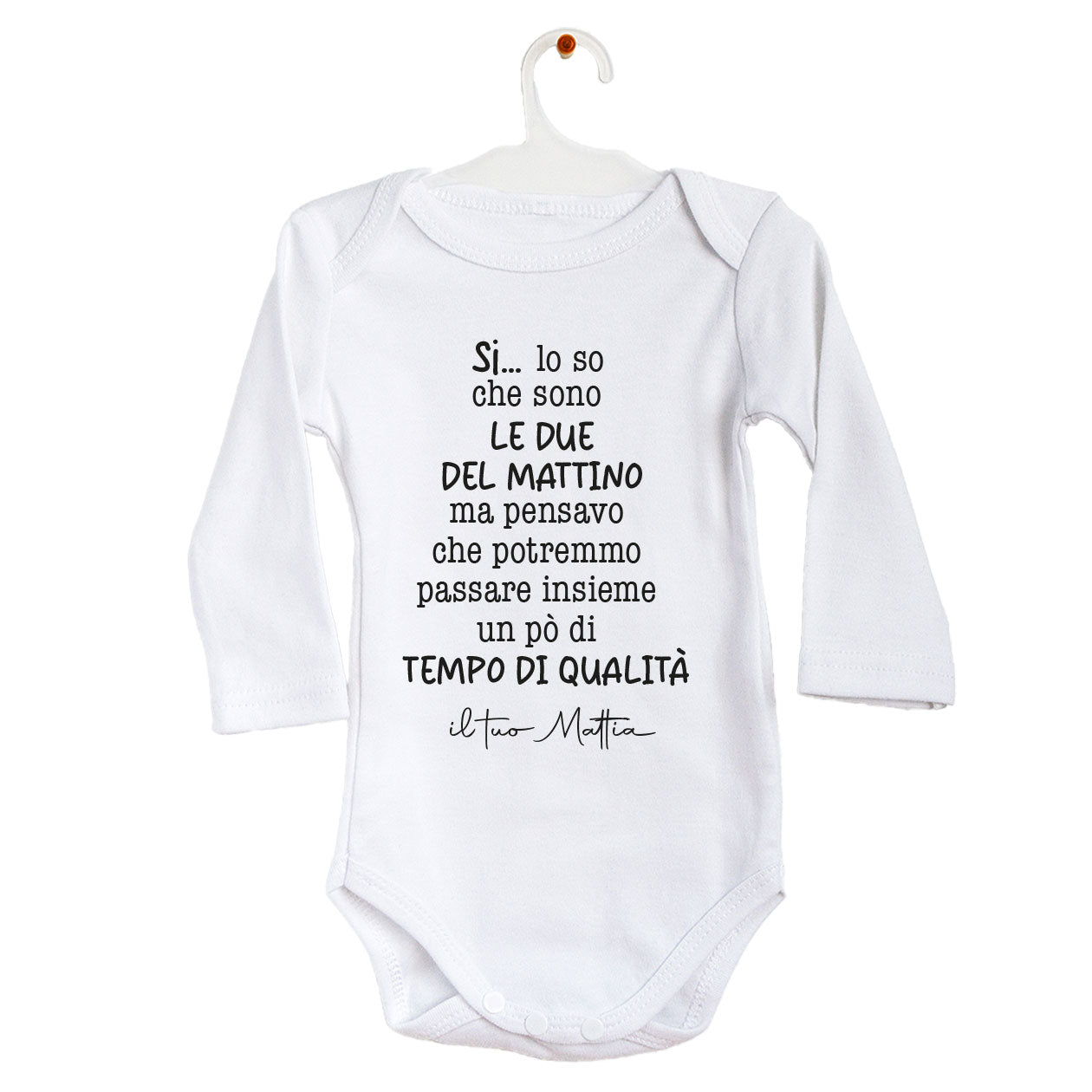 Tempo di qualità - Tutina neonato - body personalizzato con nome