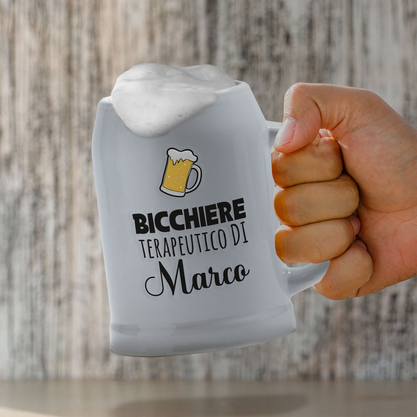 Bicchiere terapeutico - Caraffa in ceramica personalizzato con nome