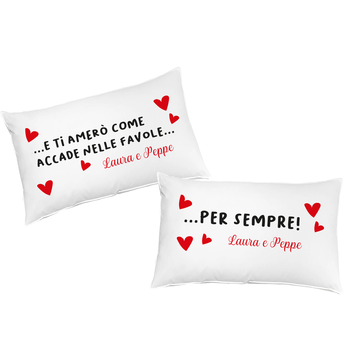 Per sempre - Coppia Federe personalizzate con nomi