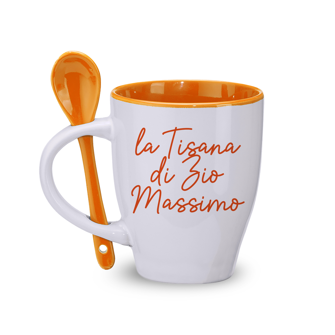 La tisana di zio - Tazza con cucchiaio - personalizzata con nome