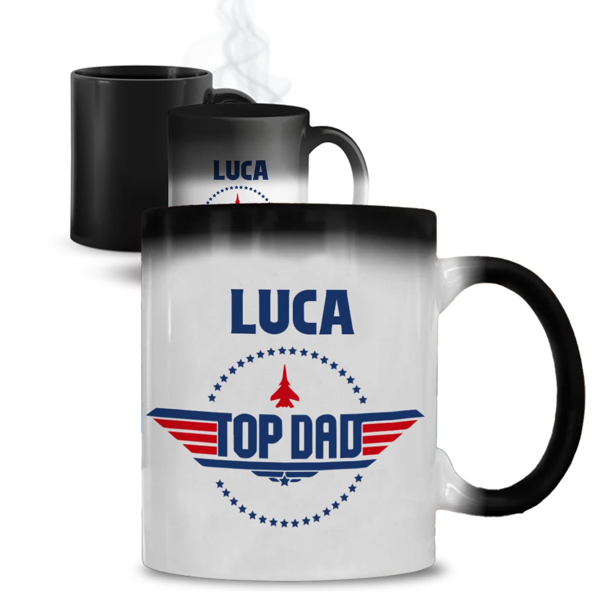 Top dad - Tazza Magica - personalizzata con nome