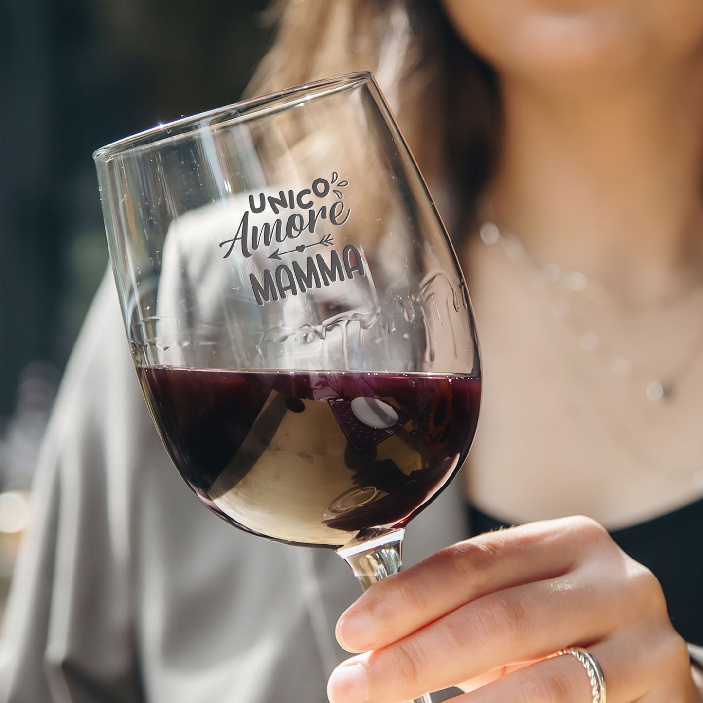 Unico amore mamma - Calice da Vino Personalizzato