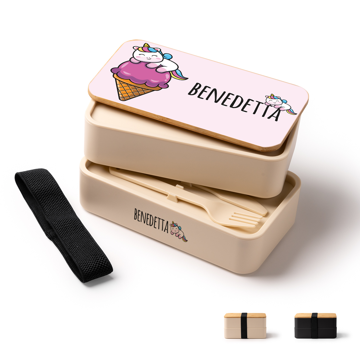 Ice cream - Scatola per il pranzo - personalizzato con nome