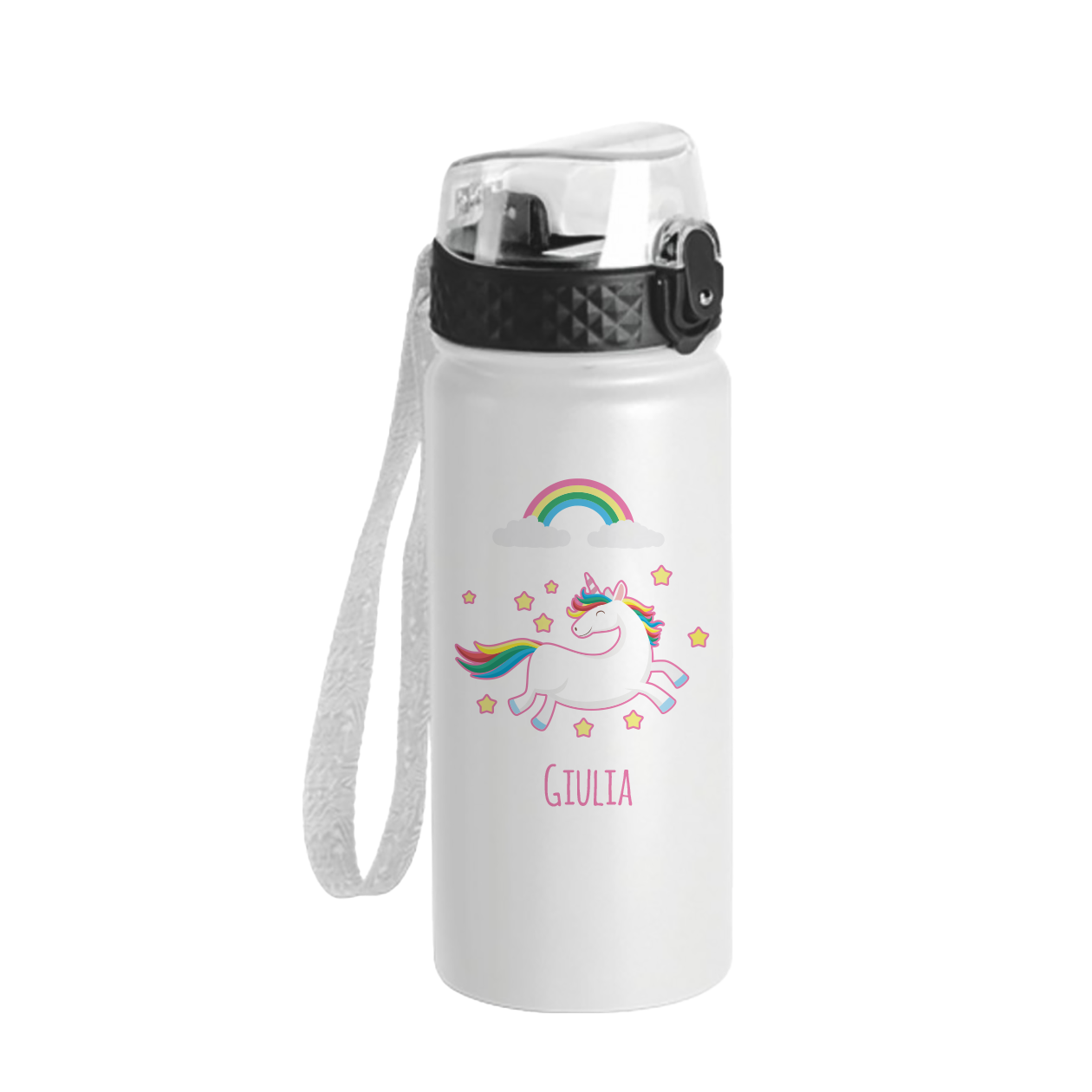 Unicorn - Borraccia termica da 550 ml - personalizzata con nome