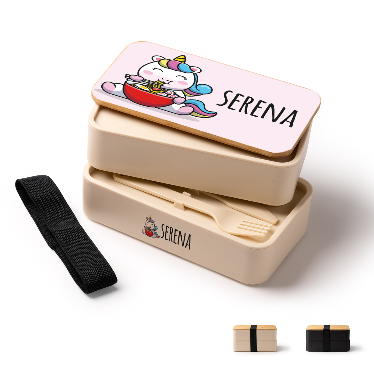 Unicorn - Scatola per il pranzo - personalizzato con nome