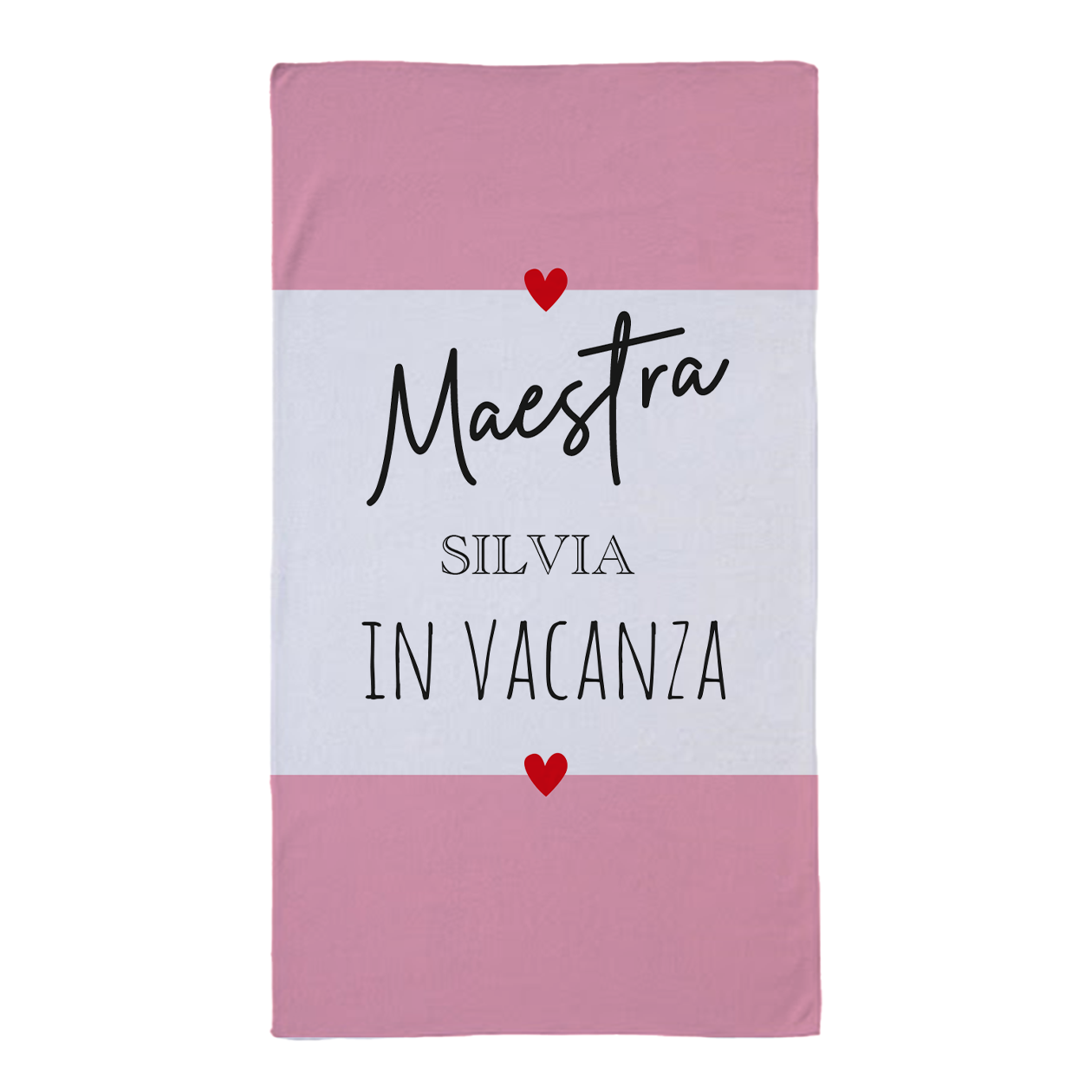 Maestra in vacanza - Telo Mare - personalizzato con nome