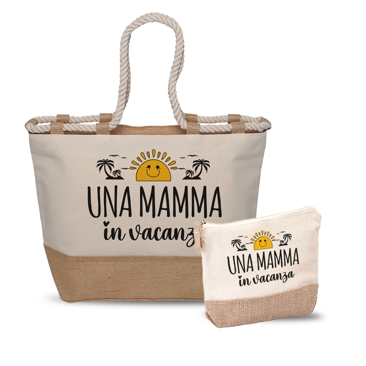 Una mamma in vacanza - Combo: Borsa mare + Pochette