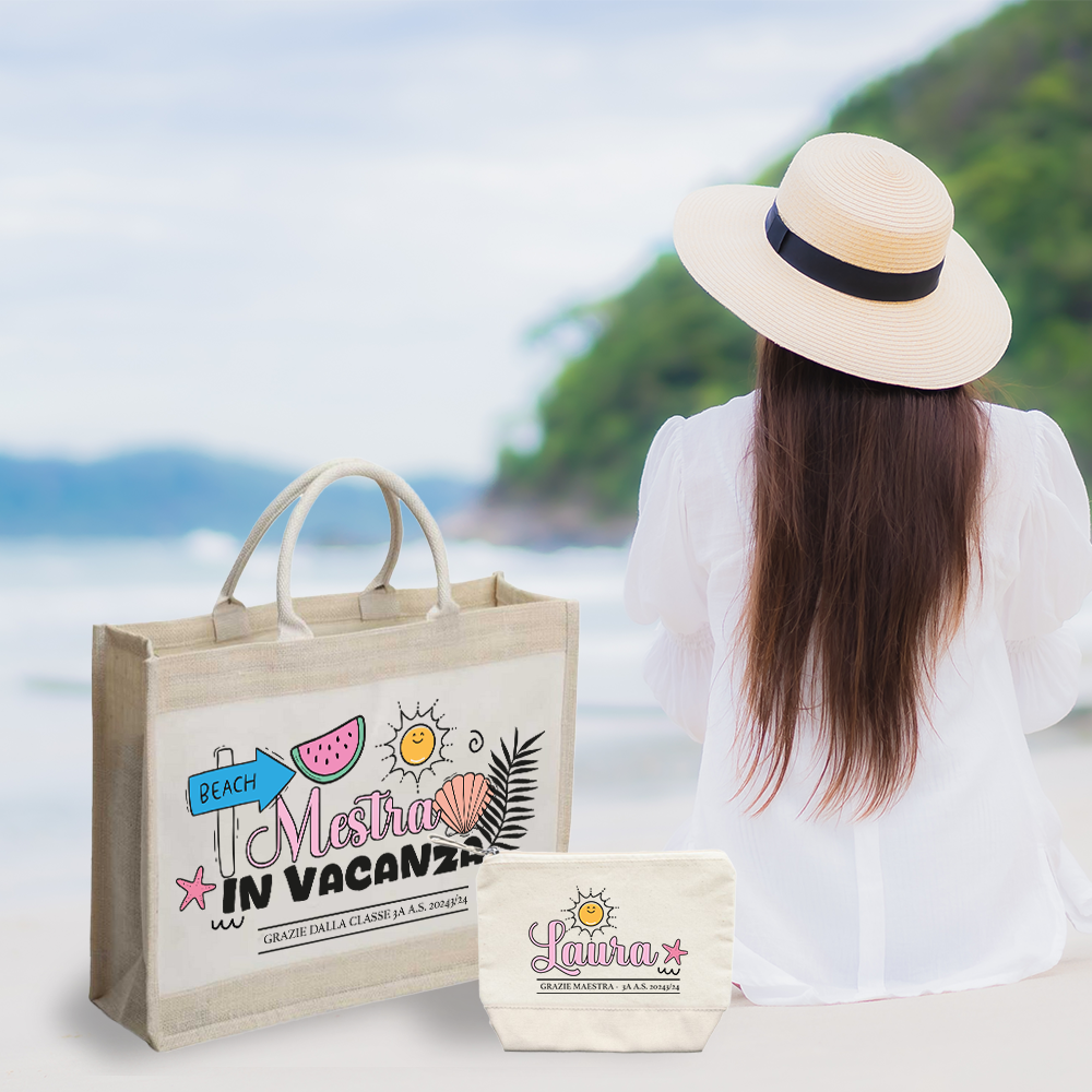 Maestra in vacanza - Borsa mare & Pochette - Combo