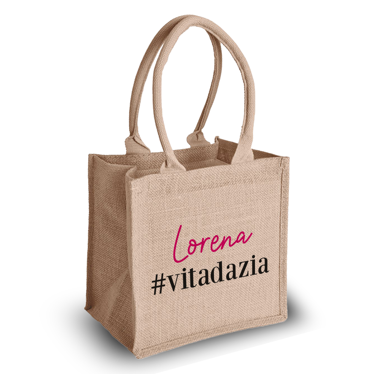 #vitadazia - Shopper In Cotone - personalizzata con nome