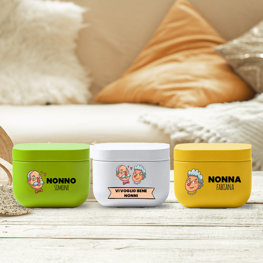 Vi voglio bene nonni - Set di 3 Candele Profumate personalizzate con nomi