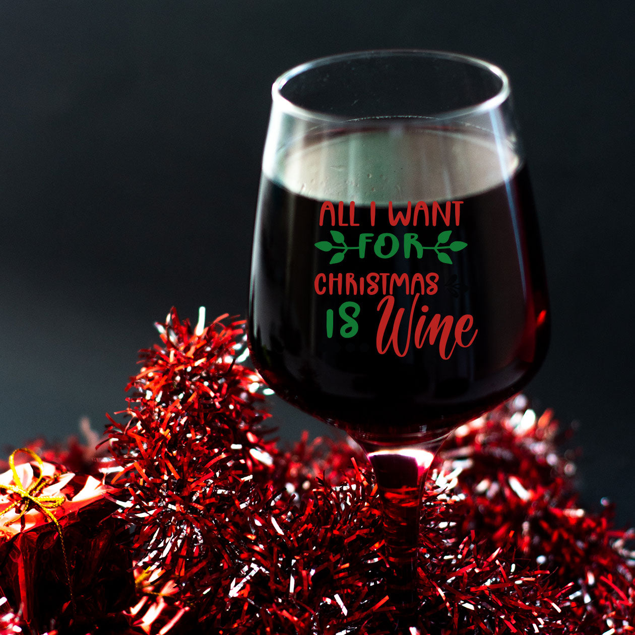 All i want for Christmas is wine - Calice Bicchiere da Vino