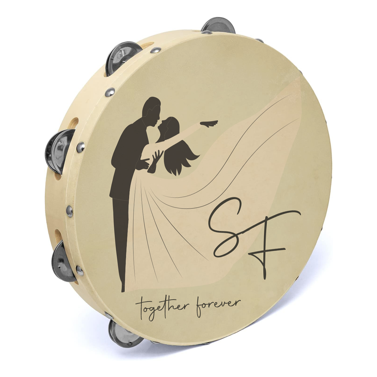 Forever - Set da 10 Tamburelli - personalizzati con iniziali