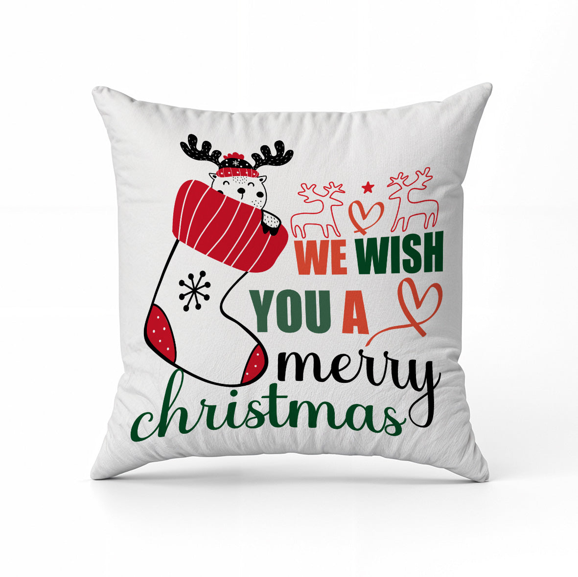 We wish you a merry christmas - Cuscino Personalizzato - idea regalo Natale