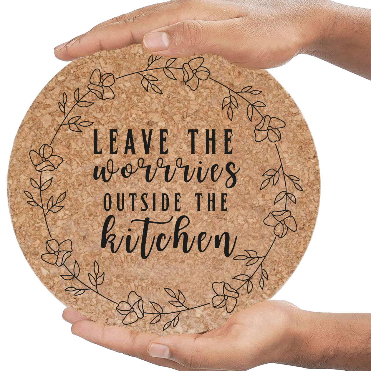 Queen of the kitchen - Set da 3 pezzi Sottopentola in sughero naturale 19cm