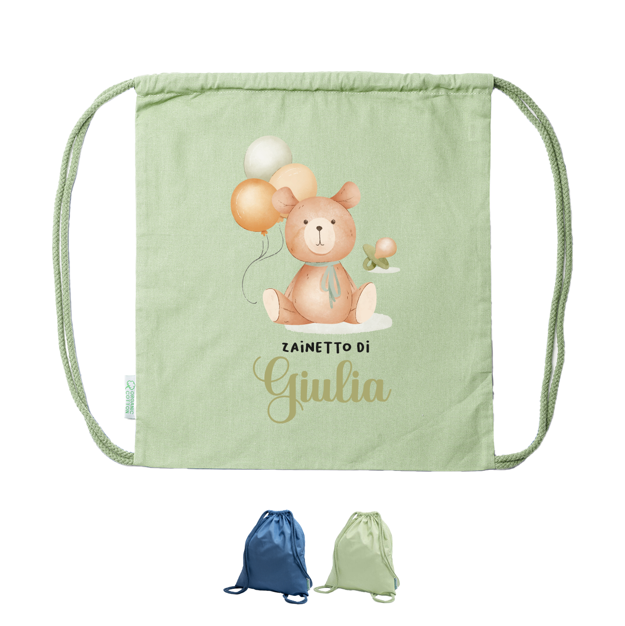 Teddy - Sacchetto - personalizzato con nome