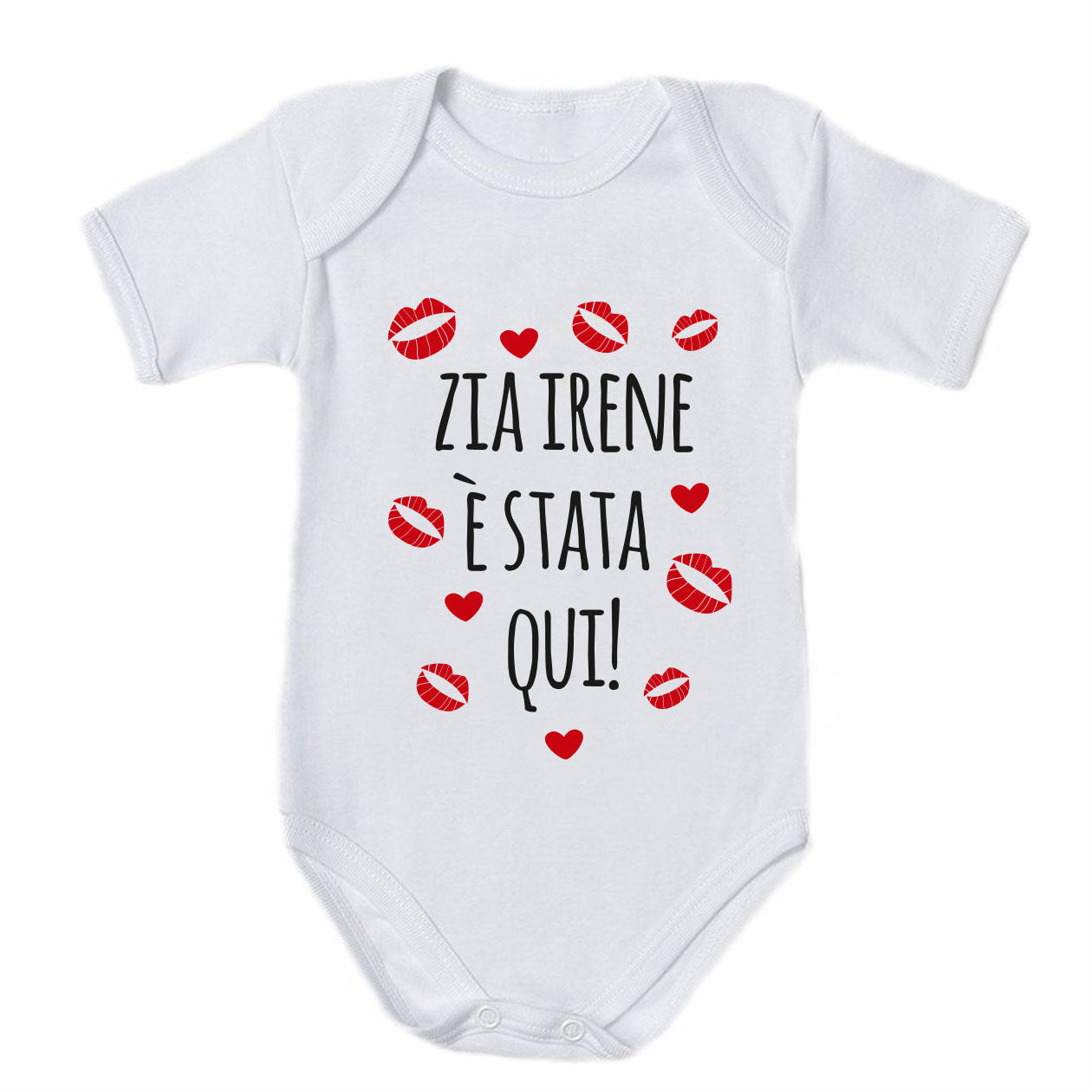 Zia è stata qui - Tutina neonato - body - personalizzata con nome