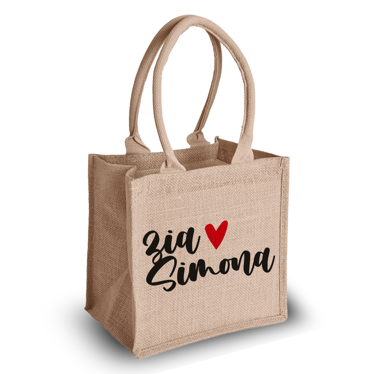 Zia heart - Shopper In Cotone - personalizzata con nome