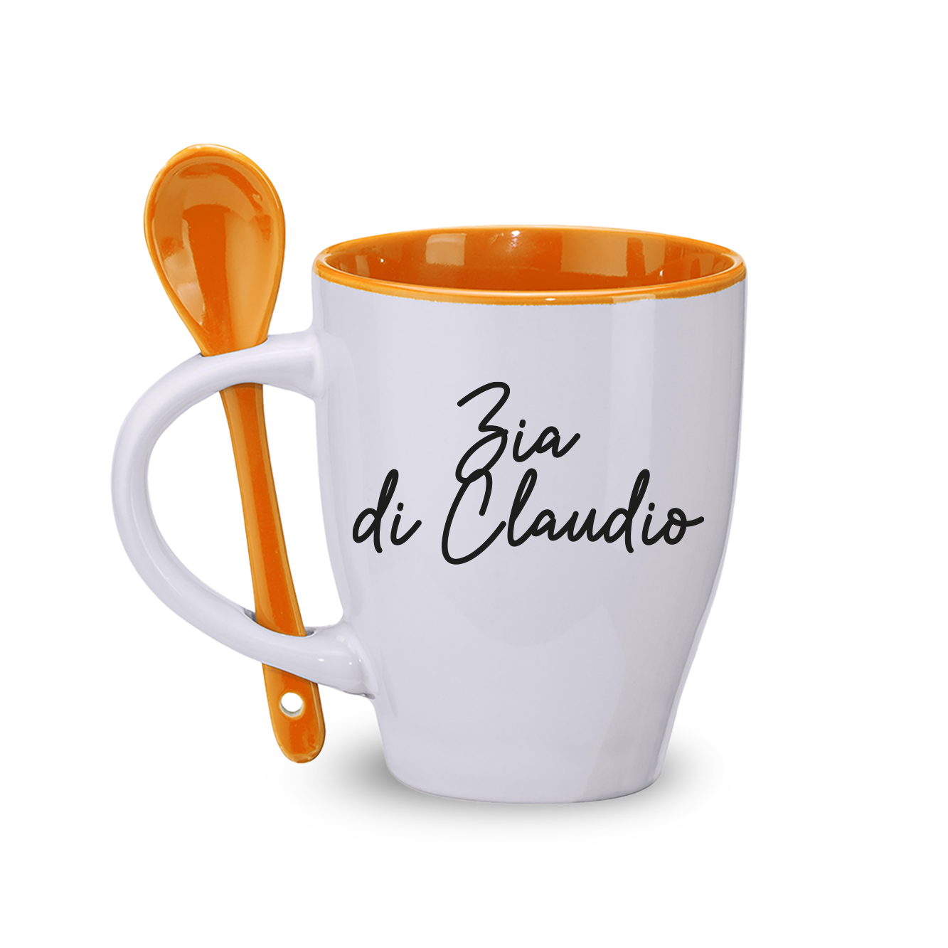 Zia di - Tazza con cucchiaio - personalizzata con nome