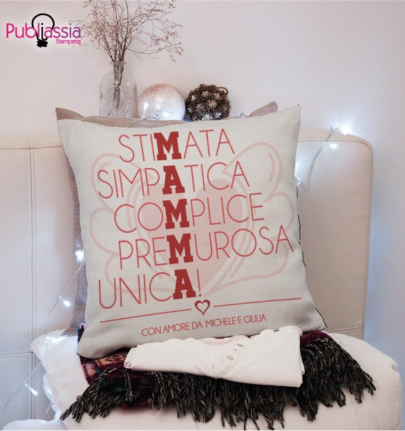 Simpatica mamma - Cuscino - idea regalo festa della mamma