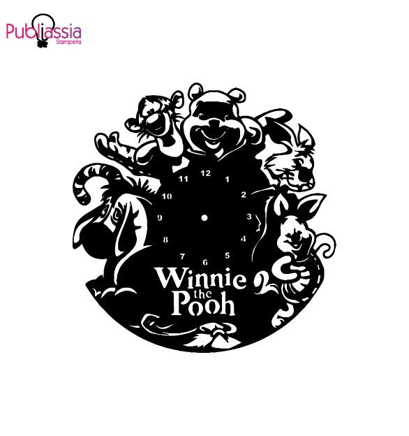 Winnie the Pooh - Orologio in vinile personalizzato
