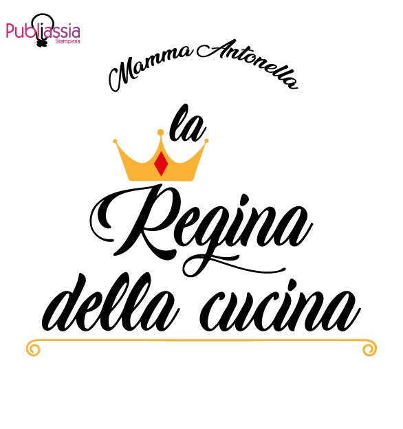 La regina della cucina - Grembiule Personalizzato