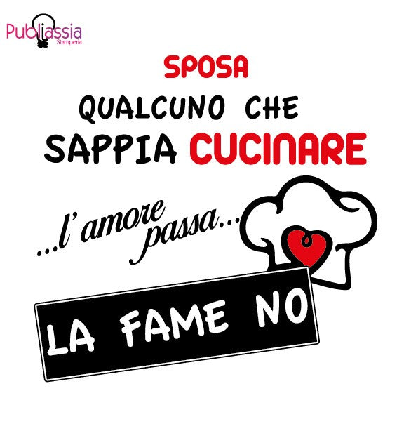 La fame no - Grembiule Personalizzato