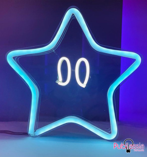 Super Stella Mario - Logo Neon Led personalizzato