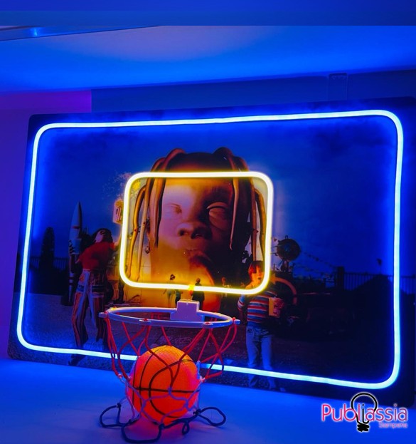 Travis - Canestro con Neon Led personalizzato