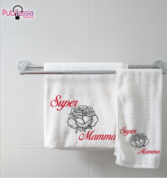 Super mamma - Kit Asciugamani Personalizzati