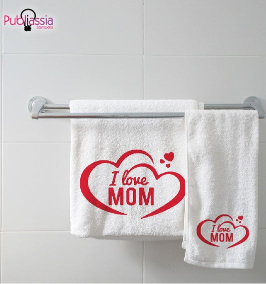 I love mom - Kit Asciugamani Personalizzati