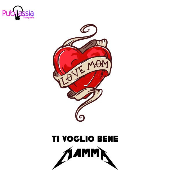 I love mom - Cassa Bluetooth in bamboo con luce - personalizzata - idea regalo festa della mamma