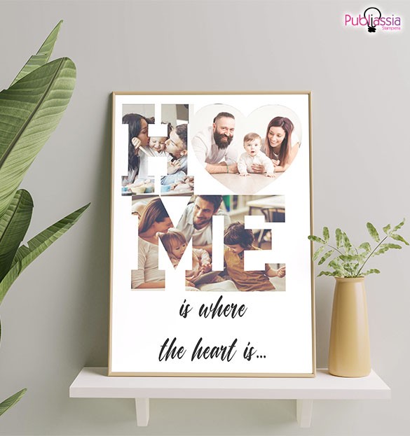 H love me Tela pittorica personalizzata con foto