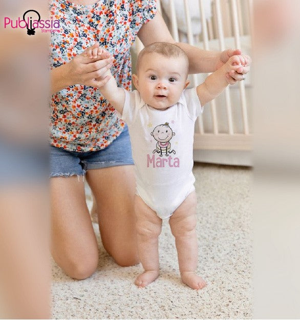 Name - Tutina neonato - body personalizzato