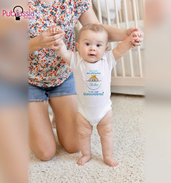 Da oggi comando io - Tutina neonato - body personalizzato