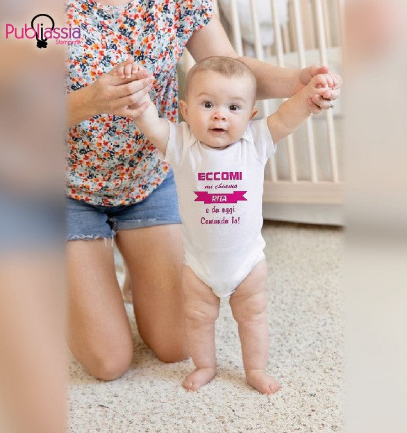 Da oggi comando io - Tutina neonato - body personalizzato