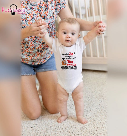 Pronto zia - Tutina neonato - body personalizzato