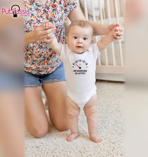 Ho bisogno di latte - Tutina neonato - body personalizzato