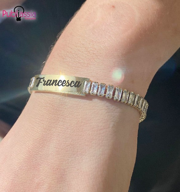 Name Gold - Bracciale personalizzato con nome inciso - idea regalo