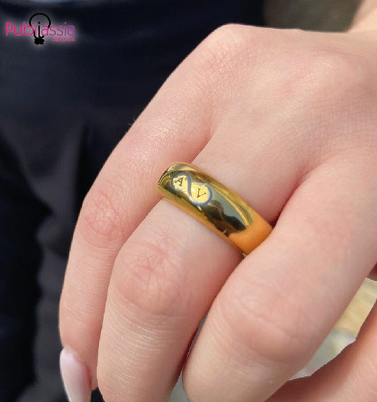 Love the ring - Anello personalizzato con iniziali incise - idea regalo