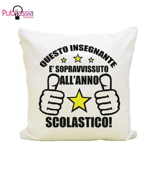 Anno scolastico - Cuscino - idea regalo maestra