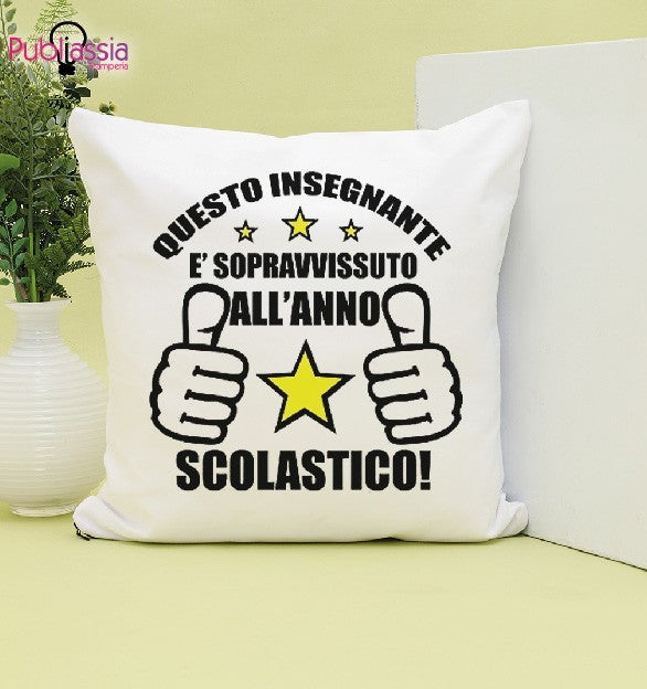 Anno scolastico - Cuscino - idea regalo maestra