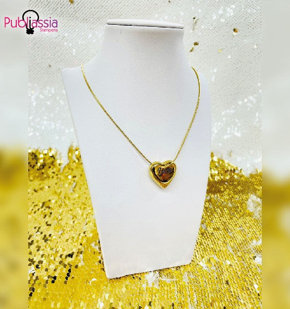 Heart - Collana personalizzata con dedica o nome inciso - idea regalo