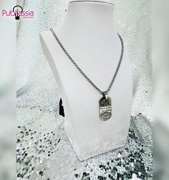 I love you - Collana personalizzata con dedica incisa - idea regalo
