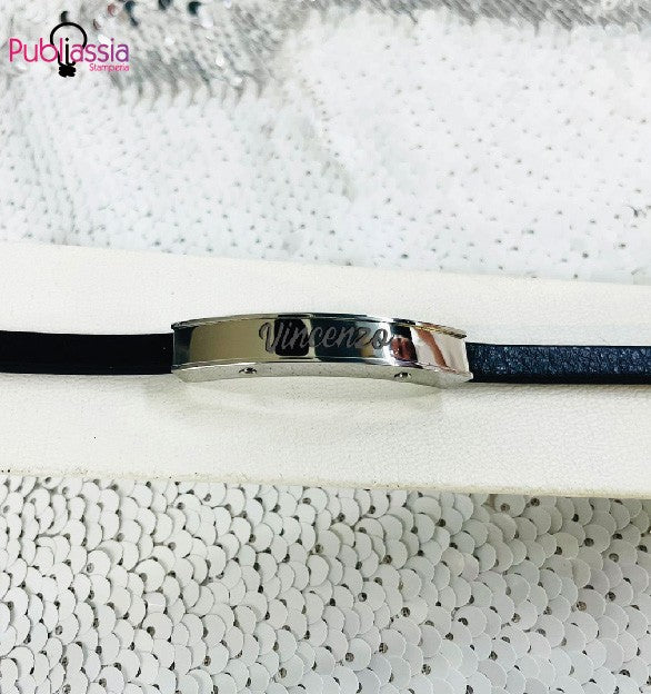 Name - Bracciale personalizzato con dedica incisa - idea regalo